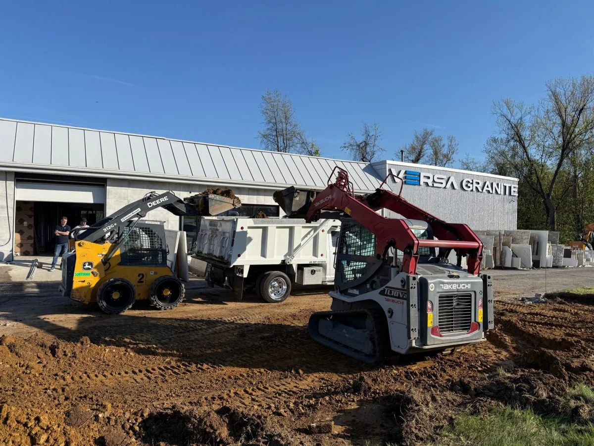 Excavation and base work at a commercial site, South State Paving, Southern Maryland