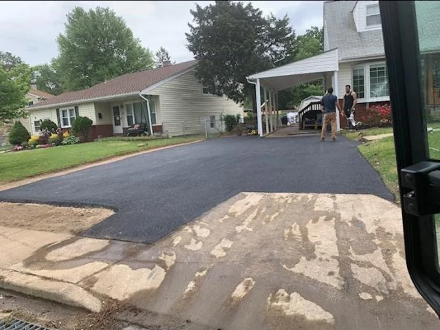 Two-car driveway replacement with carport, South State Paving, Southern Maryland